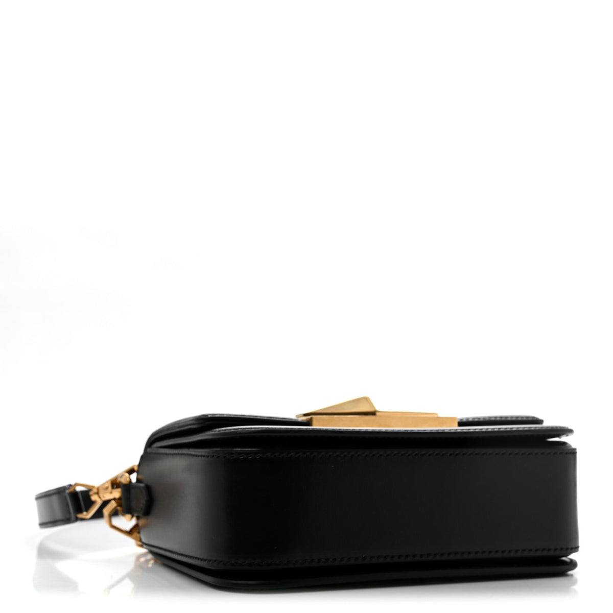 Box Calfskin Diamond Crossbody Bag Black
