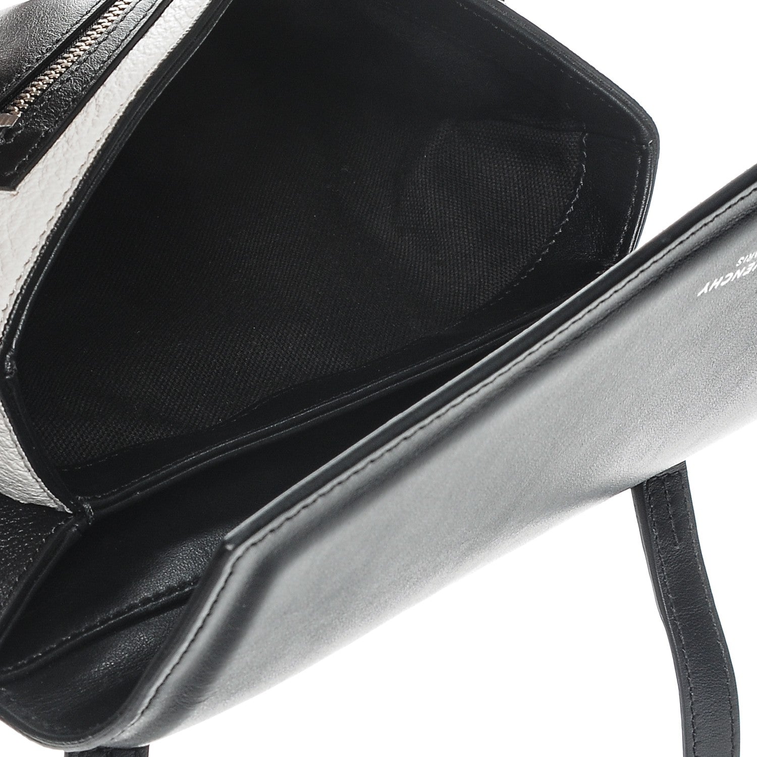 Givenchy Calfskin Duetto Crossbody Bag White Black 5 of 6