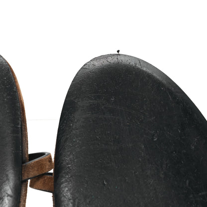 Saint Laurent Suede Cassandra Monogram Palm 05 Sandals 40.5 Brown 10 of 10