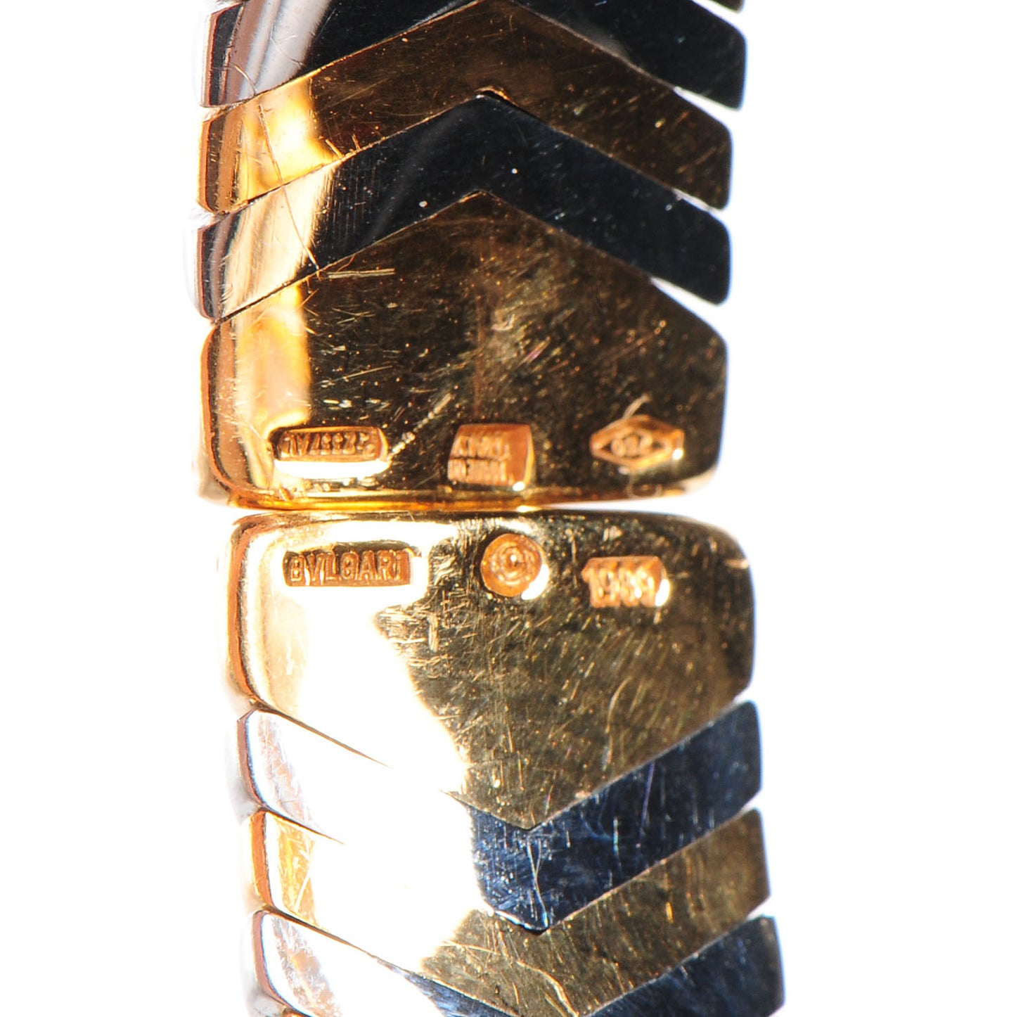 18K Yellow Gold Stainless Steel 10mm Parentesi Bracelet