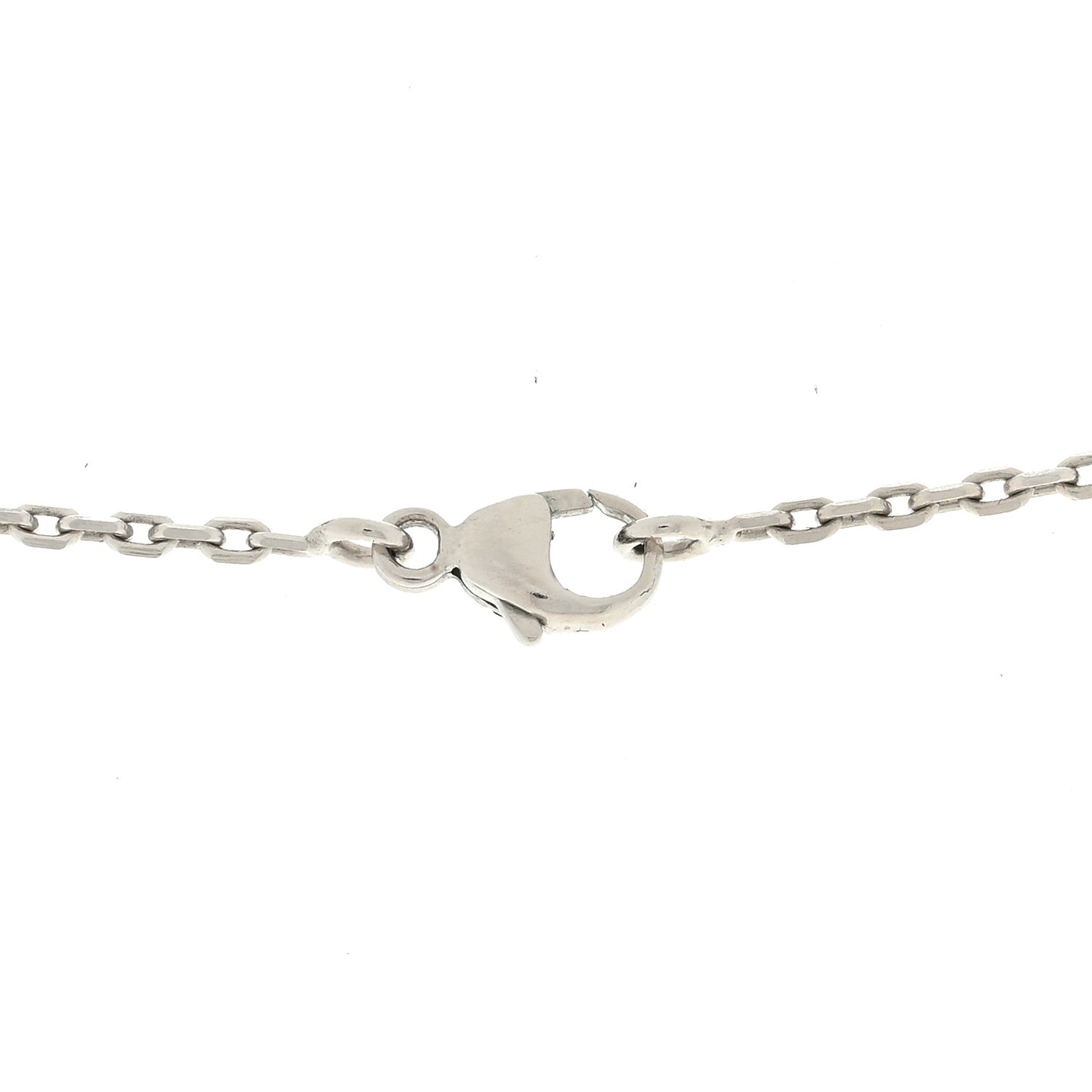Lacquered Palladium Mini Pop H Pendant Necklace White