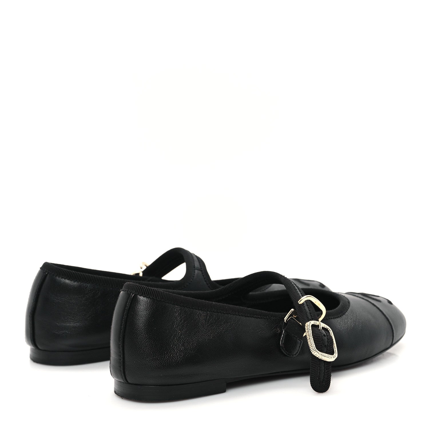 Chanel Lambskin Mary Jane Flats 35 Black 5 of 9