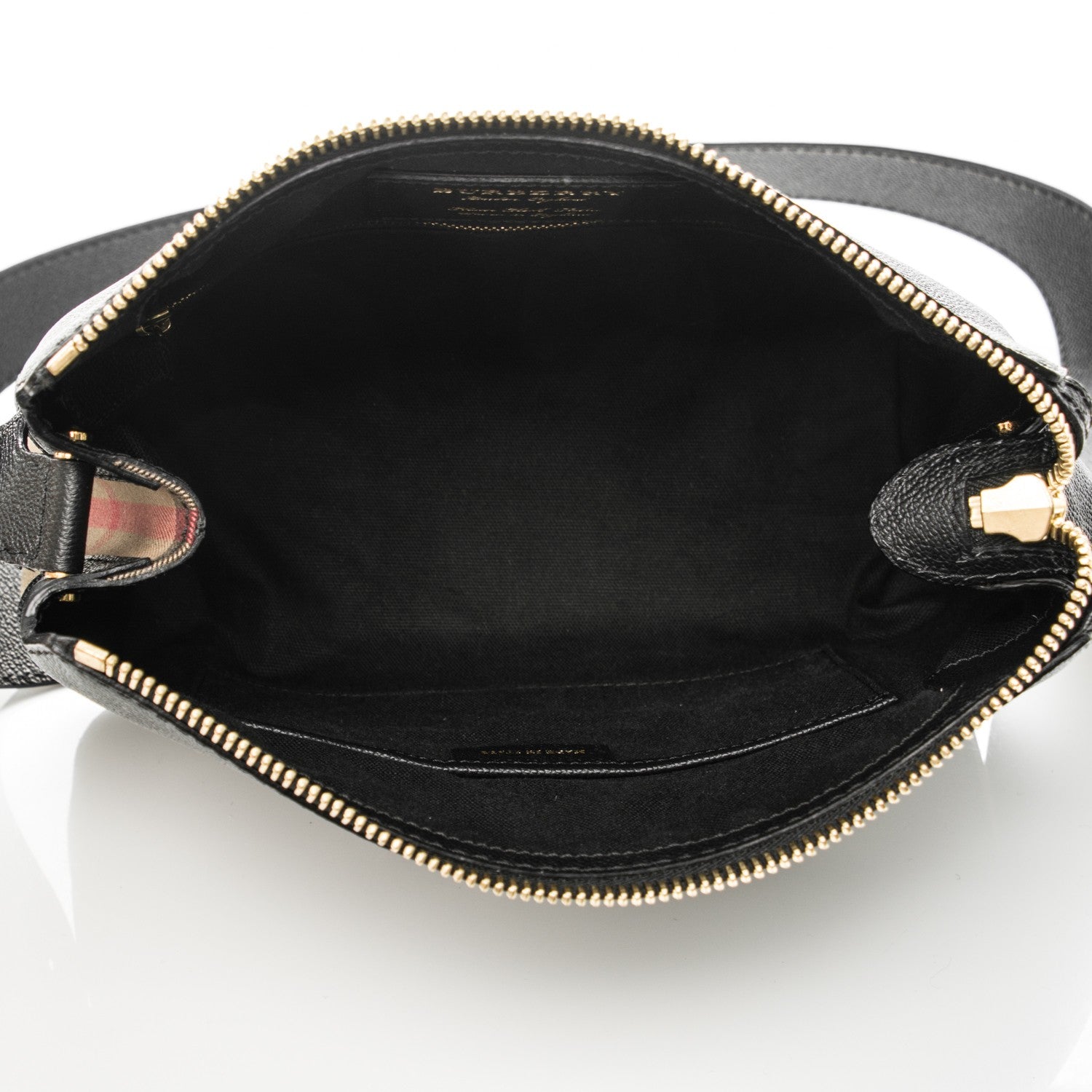 Burberry Soft Grain Calfskin House Check Small Helmsley Crossbody Black 5 of 12