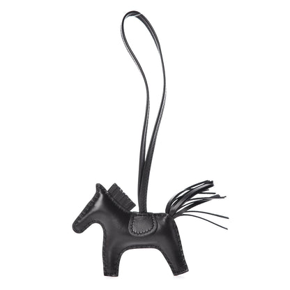 Hermes Milo Lambskin Grigri Rodeo Horse Bag Charm PM So Black 1 of 5