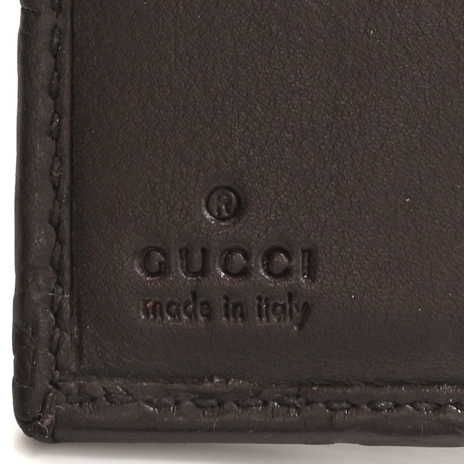Gucci Guccissima Icon Bar French Wallet Dark Brown 12 of 14