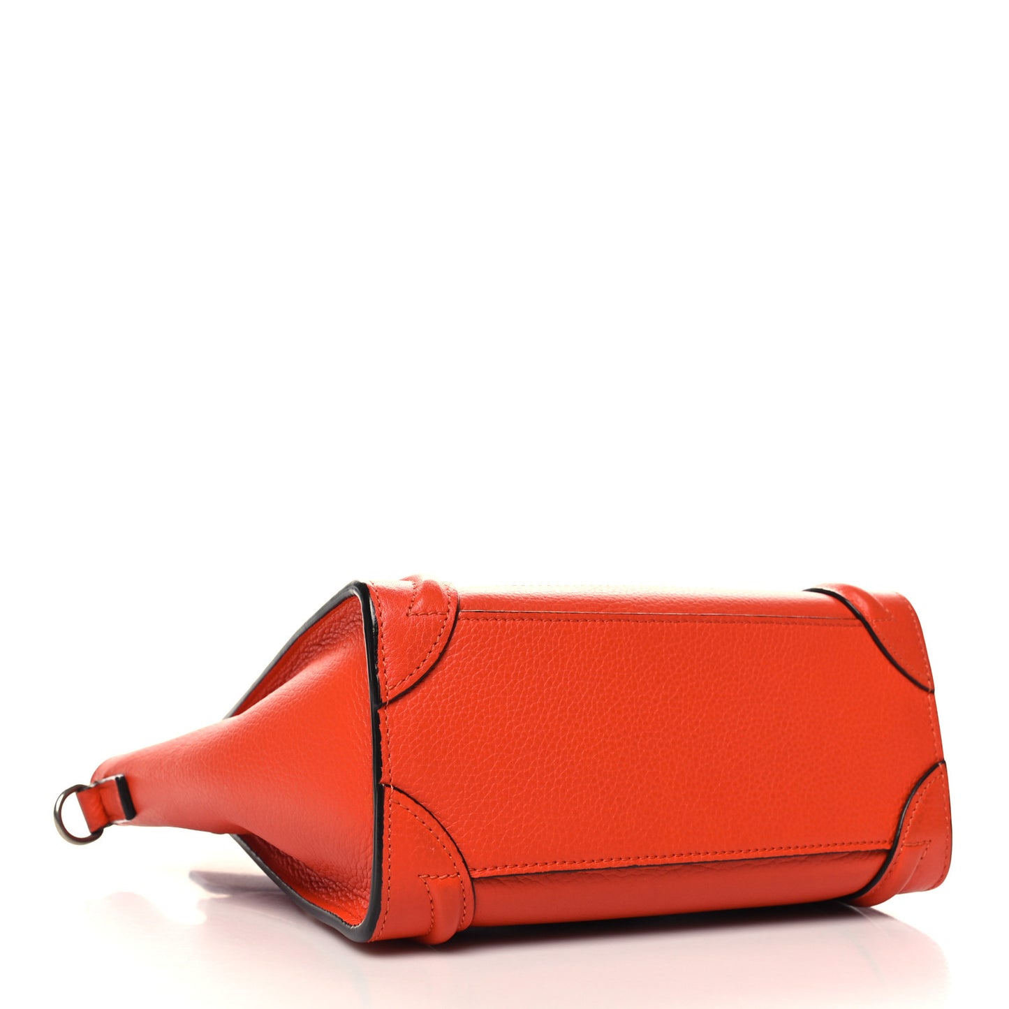 Drummed Calfskin Nano Luggage Vermillion