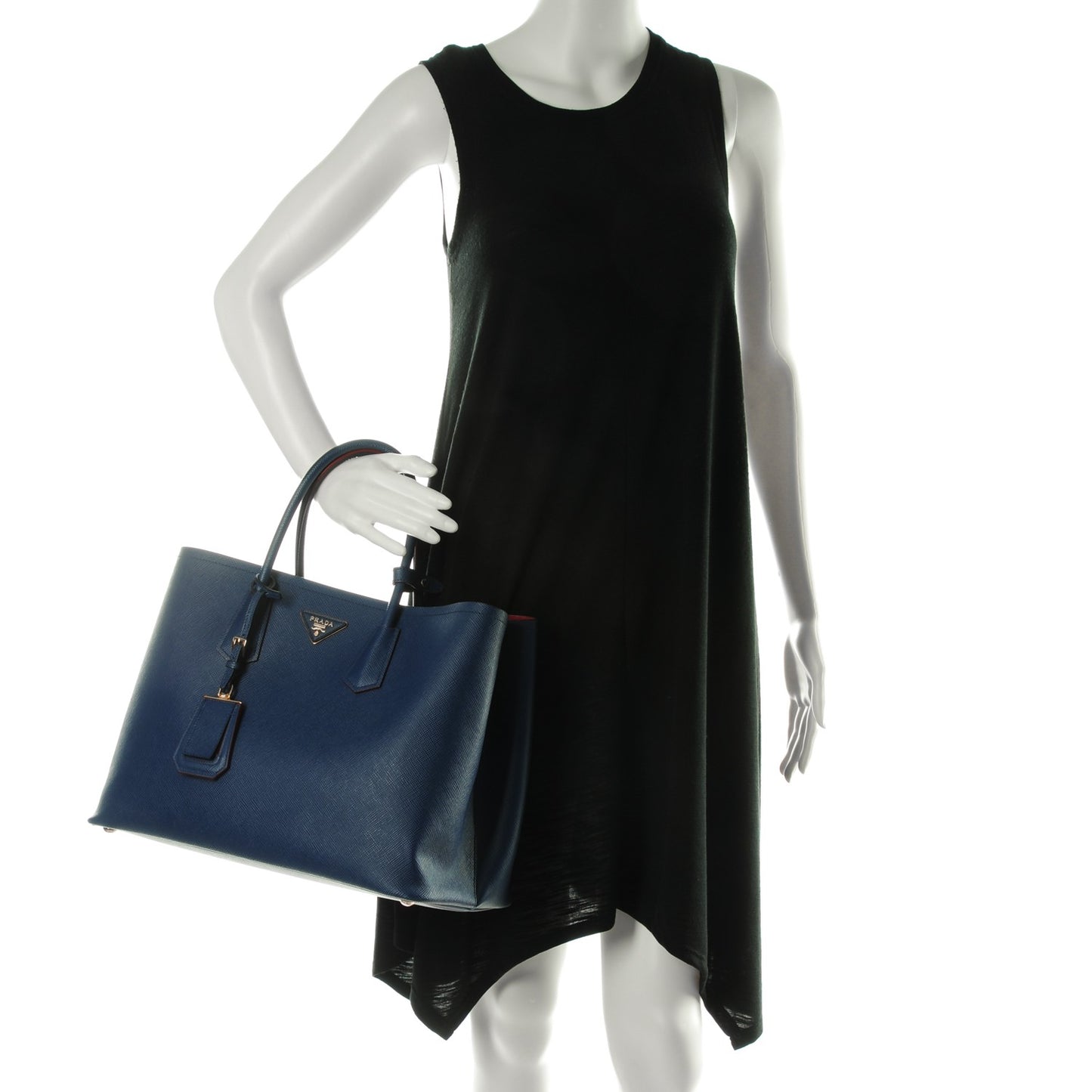 Saffiano Cuir Medium Double Bag Inchiostro