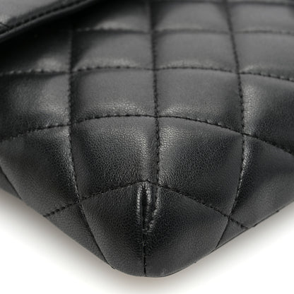 Chanel Lambskin Quilted Flap Clutch Black 9 of 10