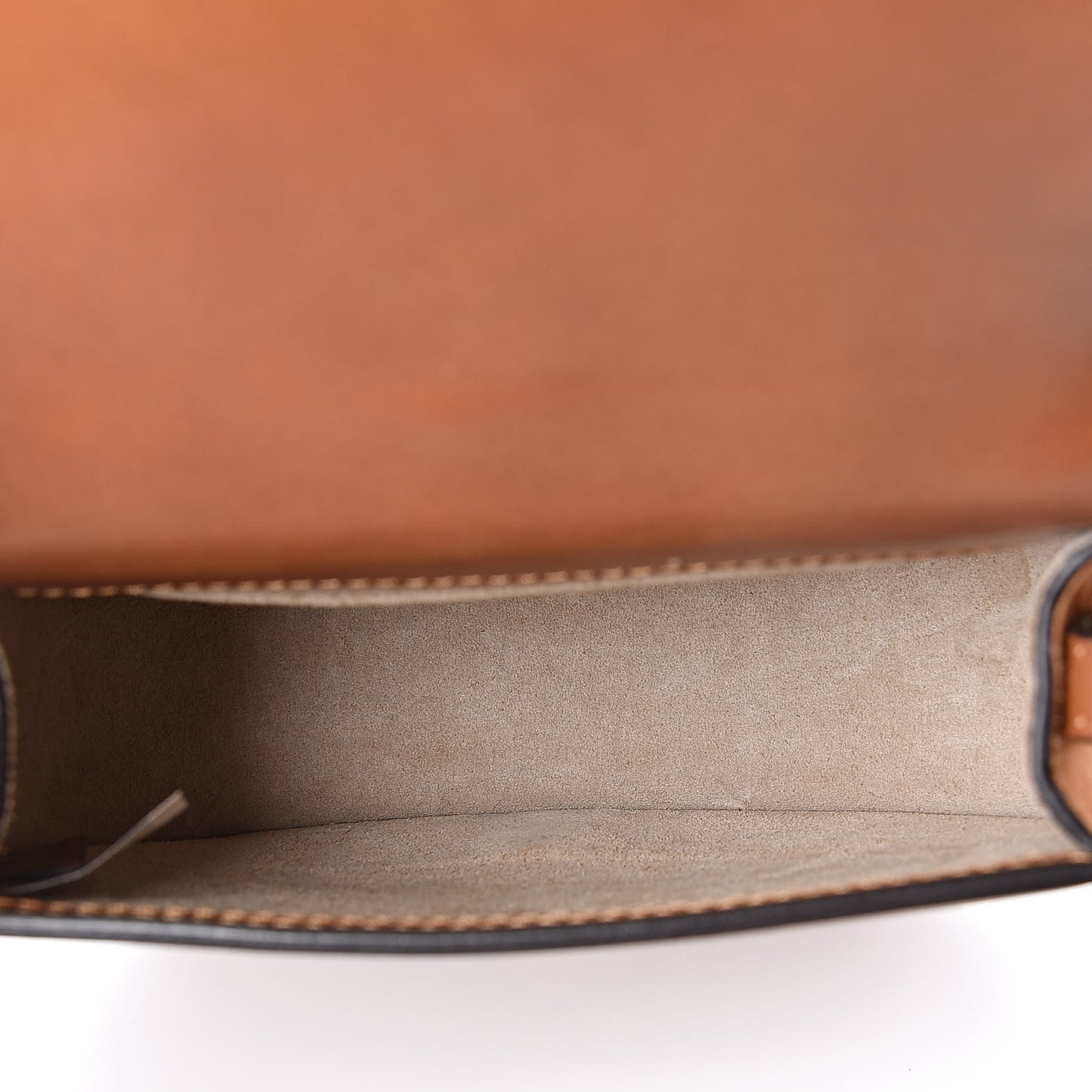 Calfskin Suede Small Nile Bracelet Bag Caramel