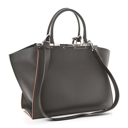 Fendi Vitello Dolce Century Petite 3Jours Tote Carbone 3 of 17