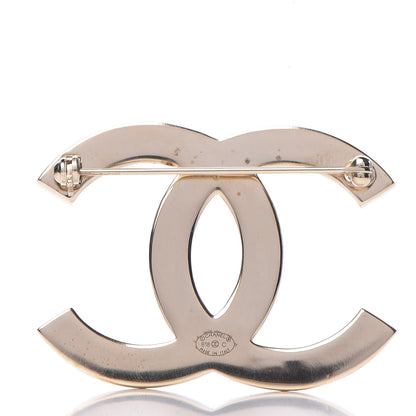 Chanel Baguette Crystal Quilted CC Brooch Gold 3 of 6