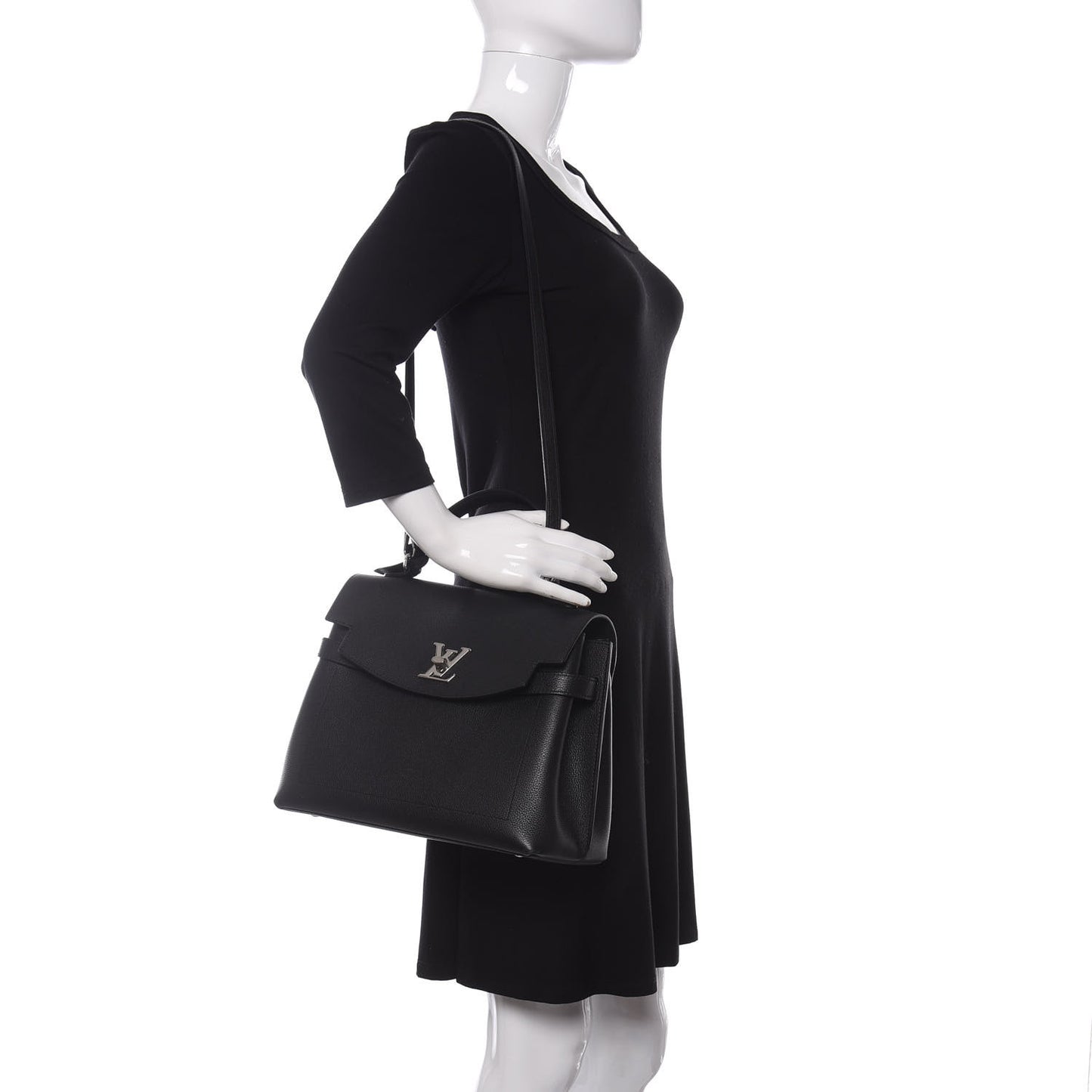Soft Calfskin Lockme Ever Black