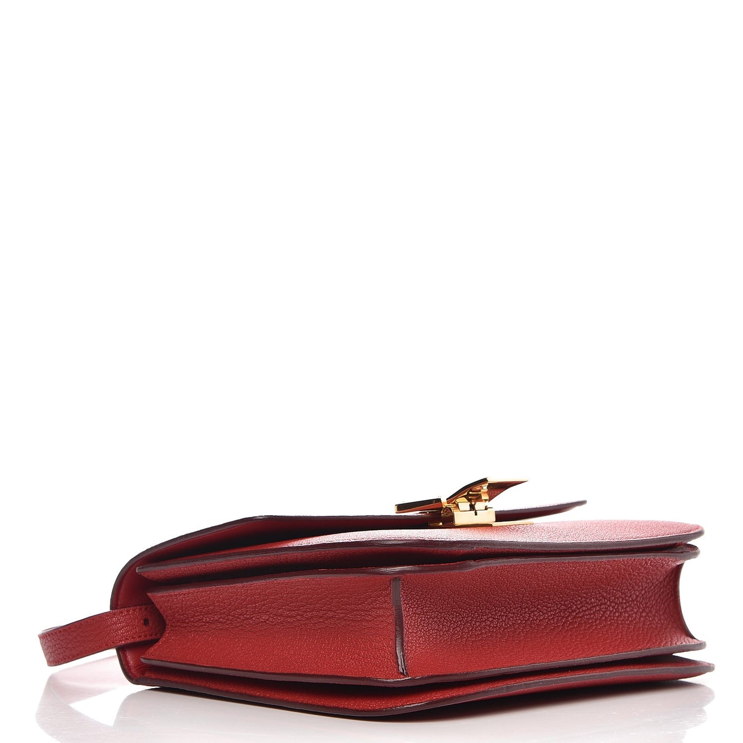 Goatskin Medium Classic Box Flap Bag Carmin