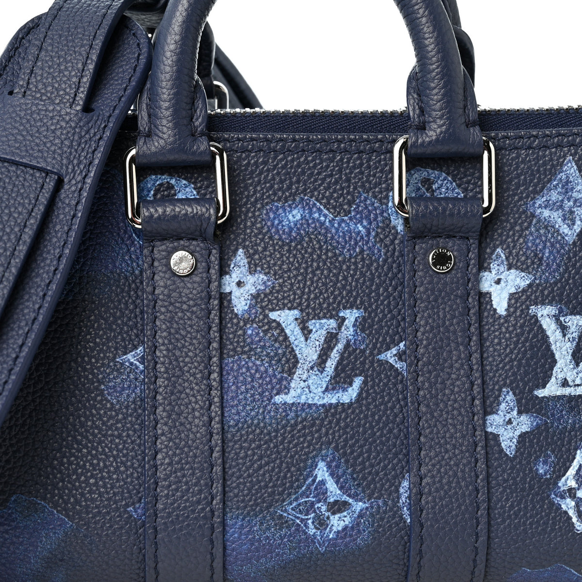 Louis Vuitton Monogram Ink Watercolor Keepall XS Blue 7 of 9