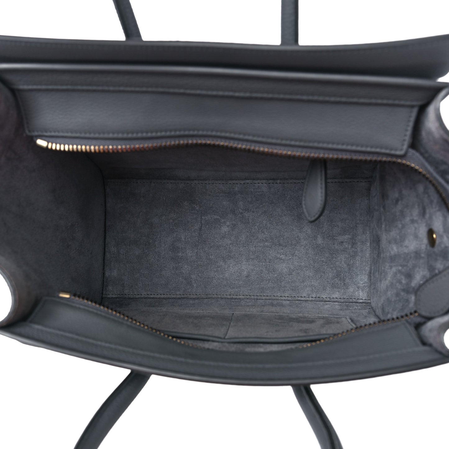Baby Drummed Calfskin Micro Luggage Kohl