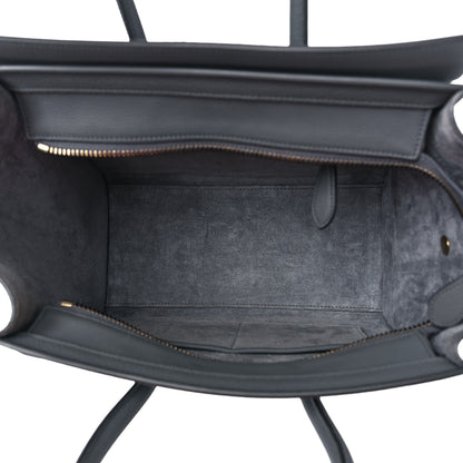 Celine Baby Drummed Calfskin Micro Luggage Kohl 5 of 8