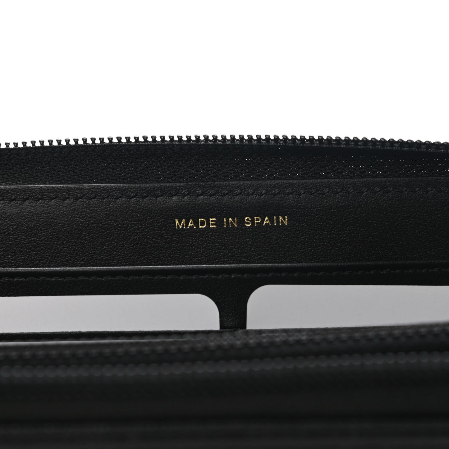 Caviar Quilted Boy Long Zip Around Wallet Black