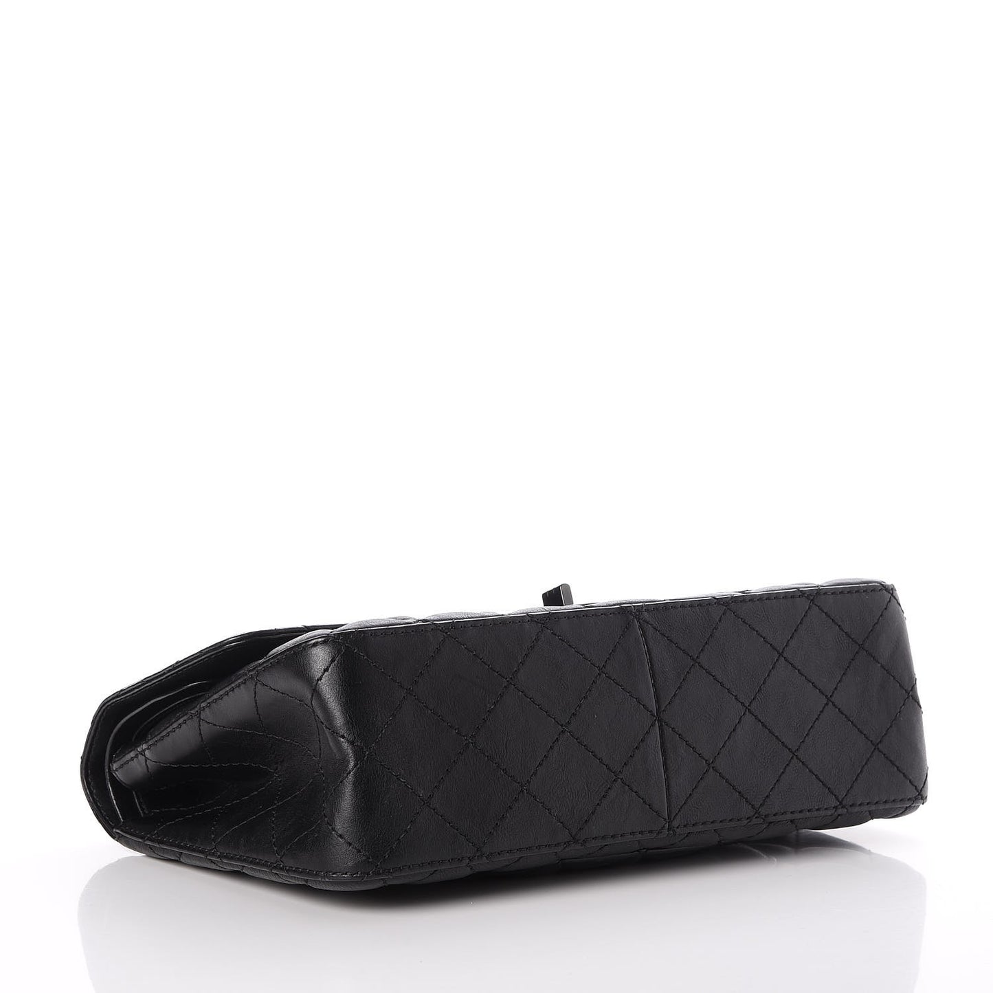 Crumpled Calfskin Quilted 2.55 Reissue 226 Flap So Black