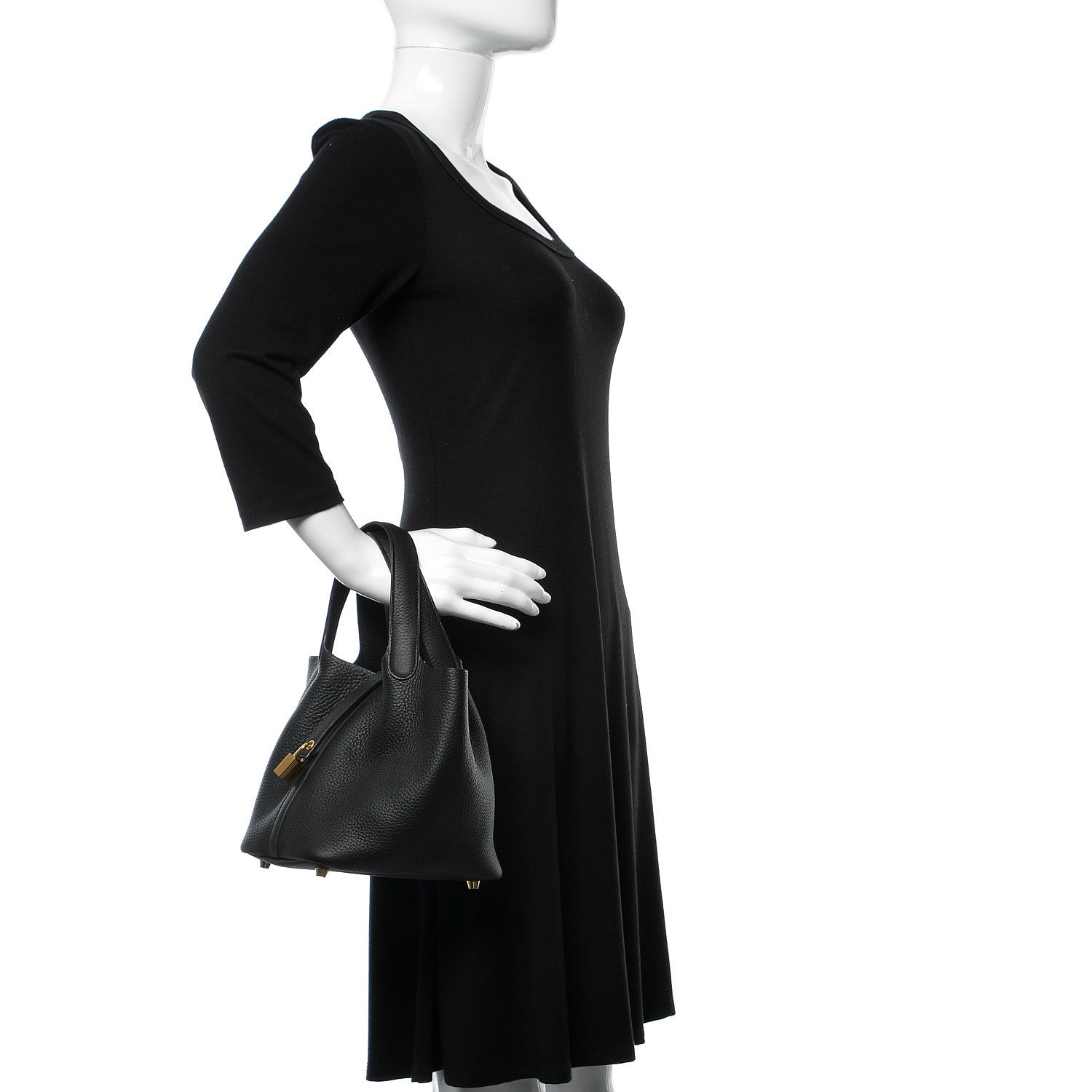 Hermes Taurillon Clemence Picotin Lock 18 PM Black 2 of 10
