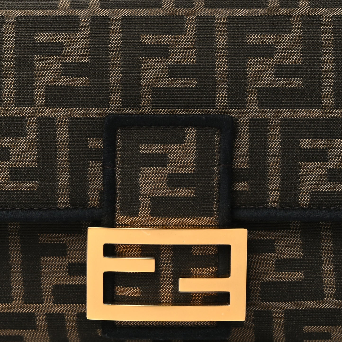 Fabric Jacquard FF 1974 Medium Baguette Tobacco Moro Black