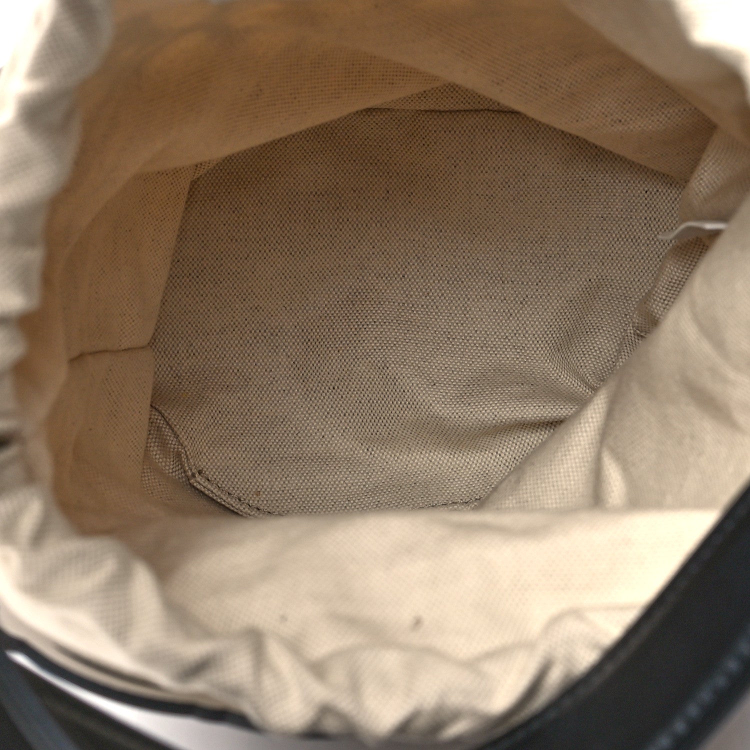 Burberry Canvas Calfskin Laser Cut Drawstring Bucket Bag Black 4 of 9