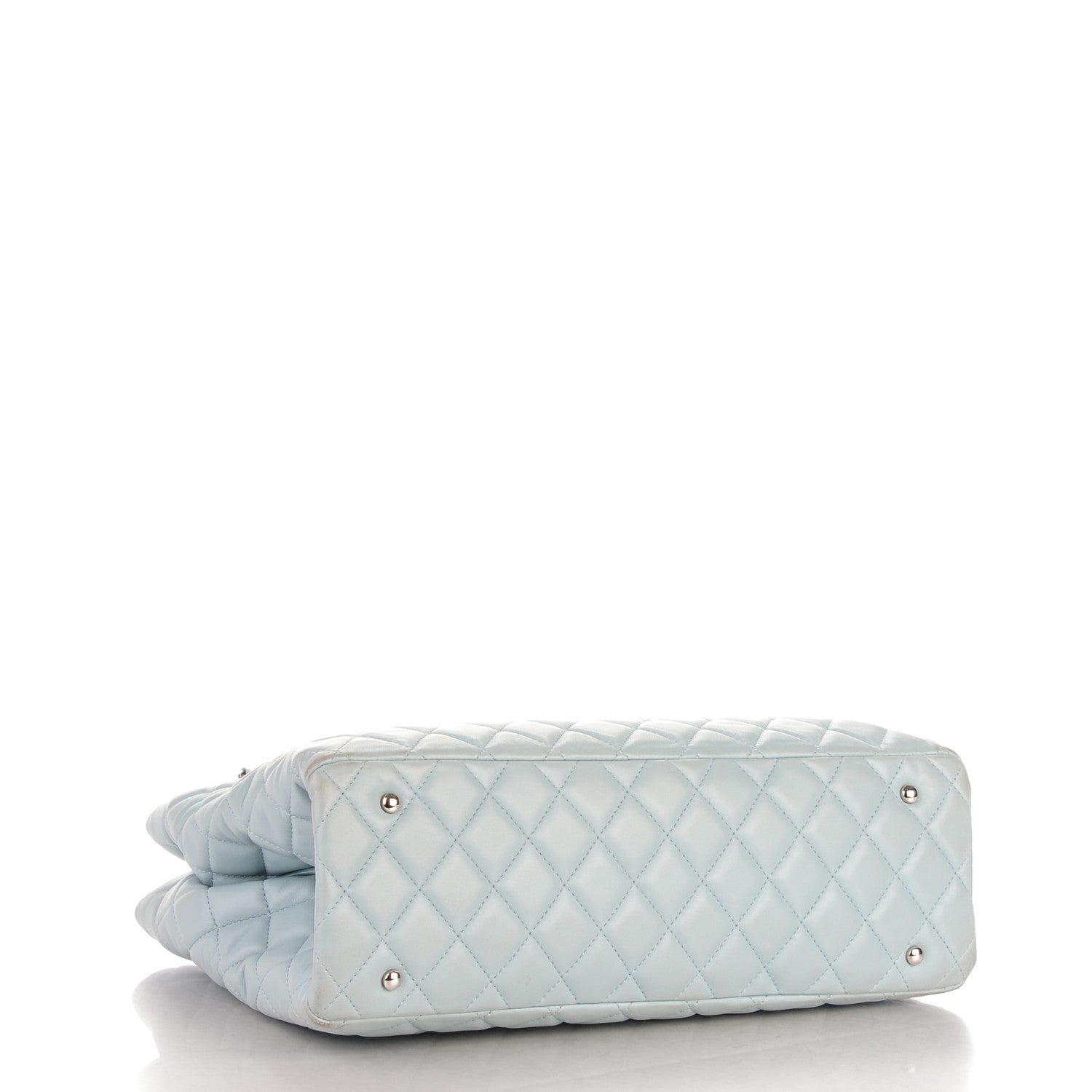 Chanel Lambskin Quilted Daily Shopping Tote Light Blue 4 of 11