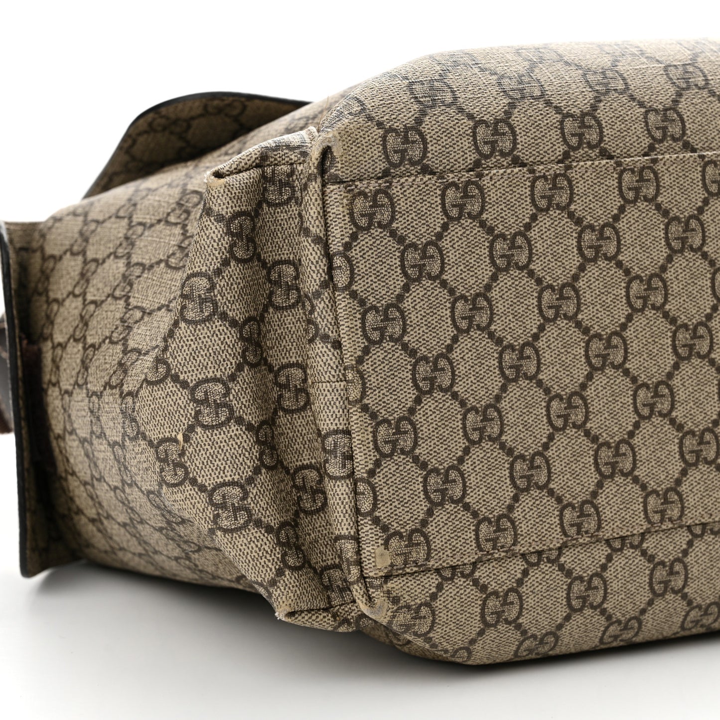 GG Plus Monogram Messenger Diaper Bag Dark Brown