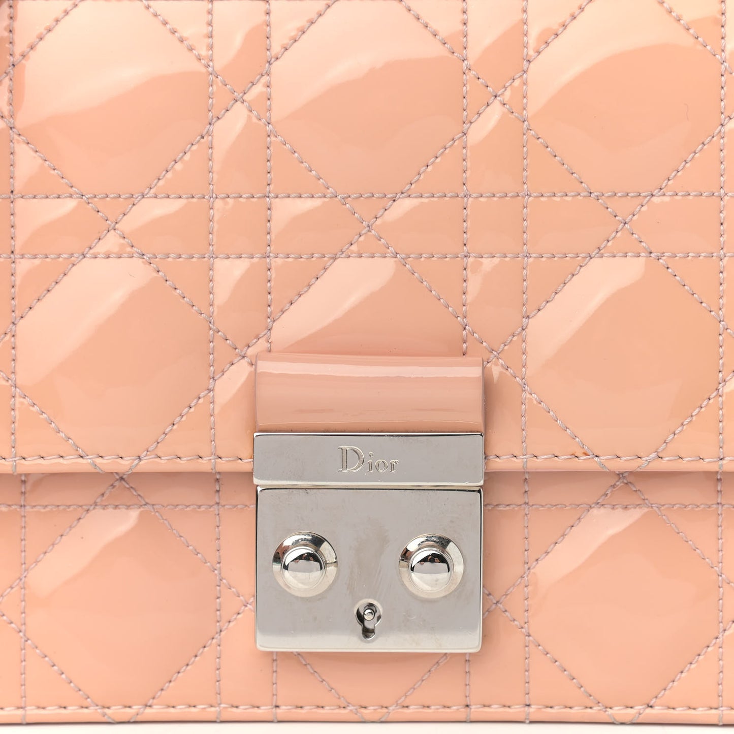 Patent Cannage Miss Dior Promenade Pouch Pink