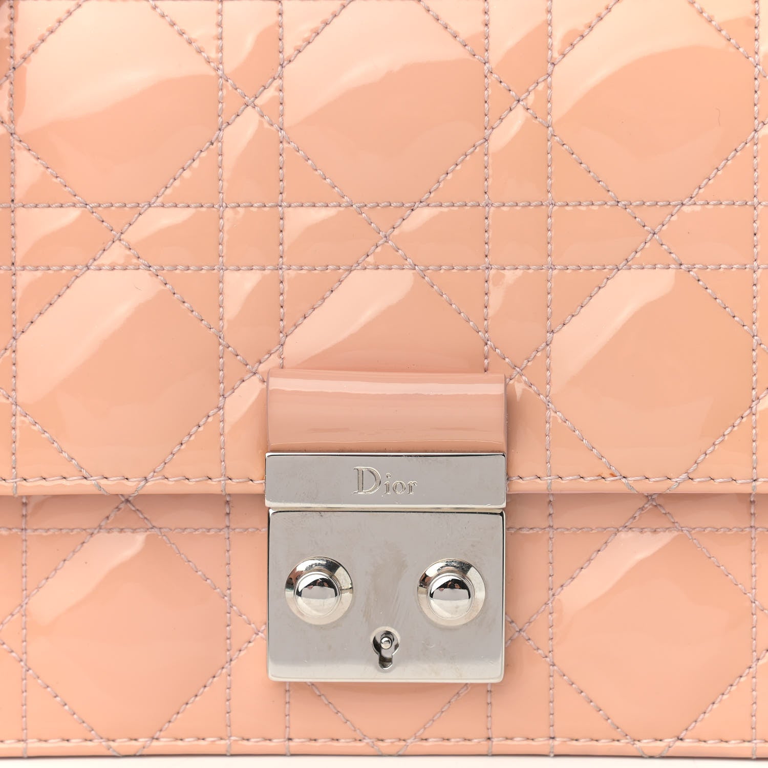 Christian Dior Patent Cannage Miss Dior Promenade Pouch Pink 7 of 10