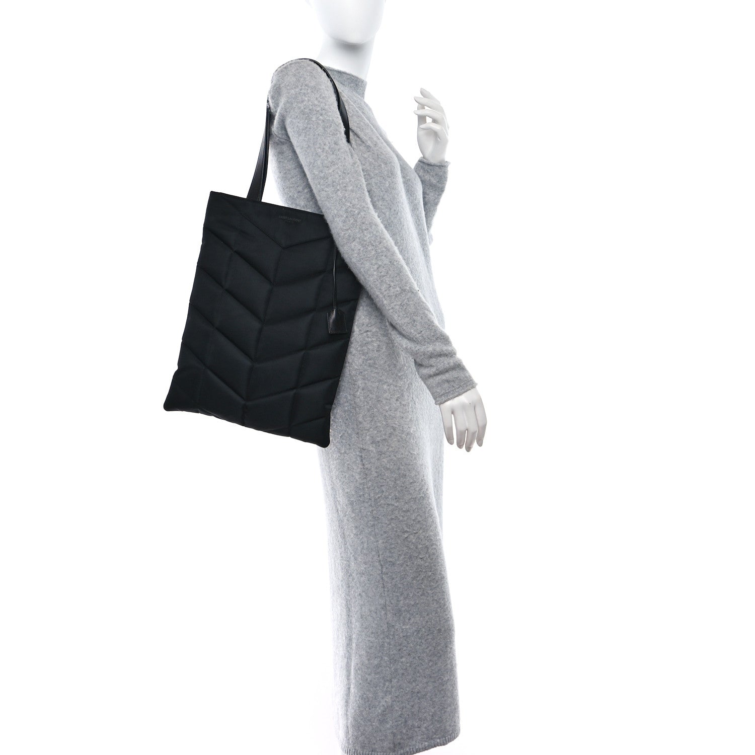 Saint Laurent Nylon Puffer Tote Bag Black 2 of 9