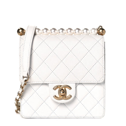 Chanel Lambskin Quilted Chic Pearls Flap White 1 of 12