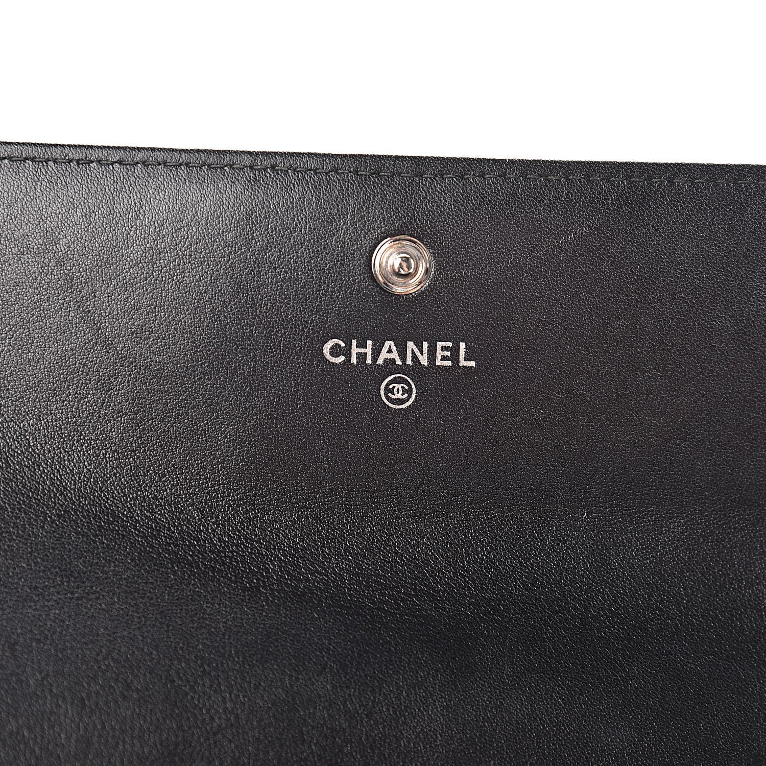 Chanel Lambskin Quilted Boy Flap Wallet Black 6 of 10