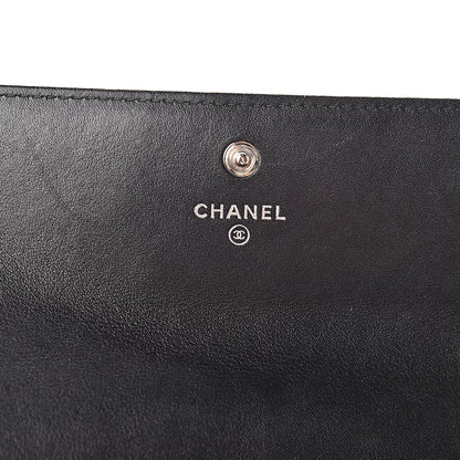 Chanel Lambskin Quilted Boy Flap Wallet Black 6 of 10