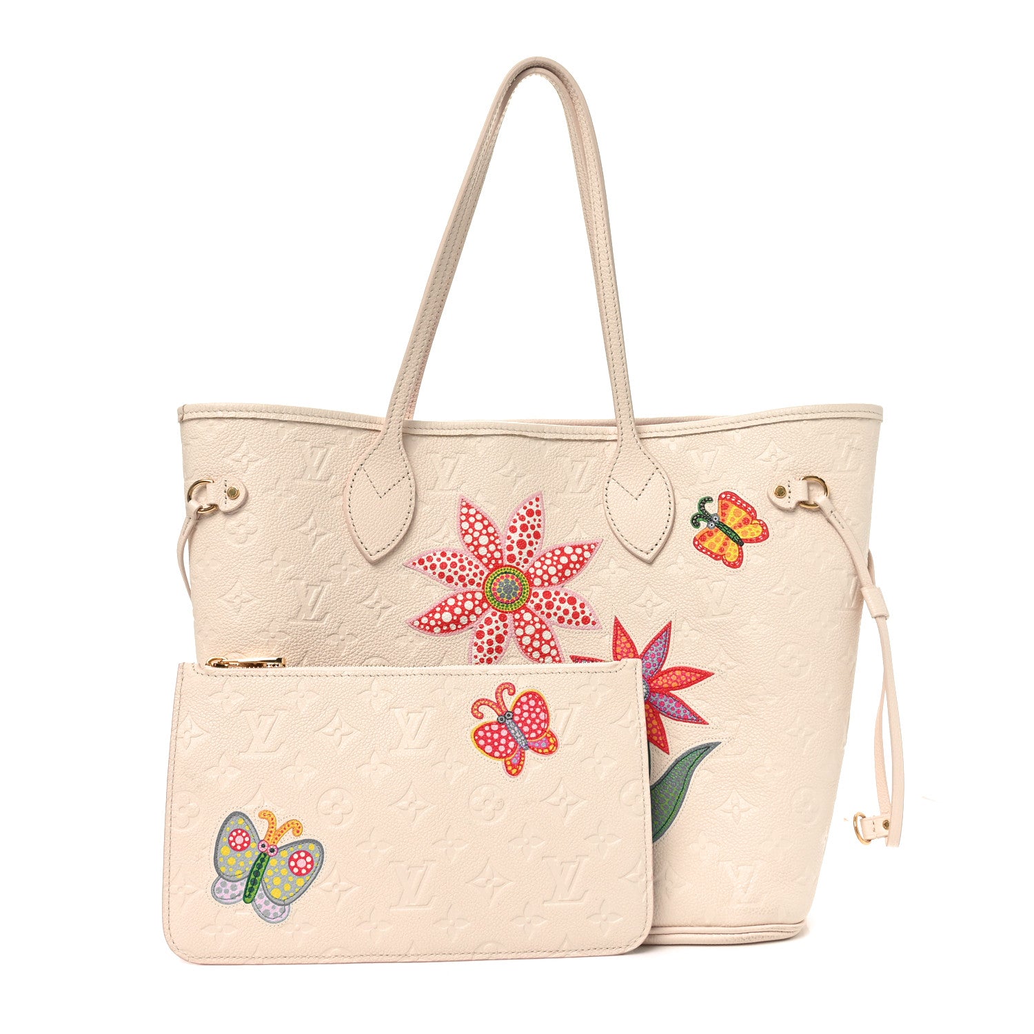 Louis Vuitton LV X YK Empreinte Inlaid Kusama Flowers Neverfull MM
