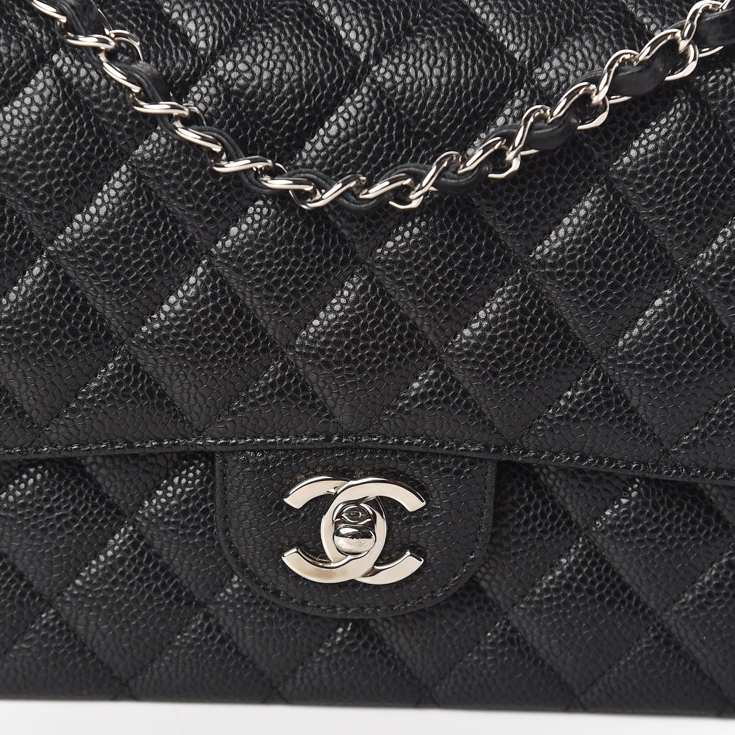 Chanel Caviar Quilted Medium Double Flap Black 8 of 11