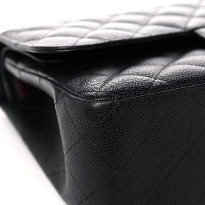 Chanel Caviar Quilted Jumbo Double Flap Black 8 of 16