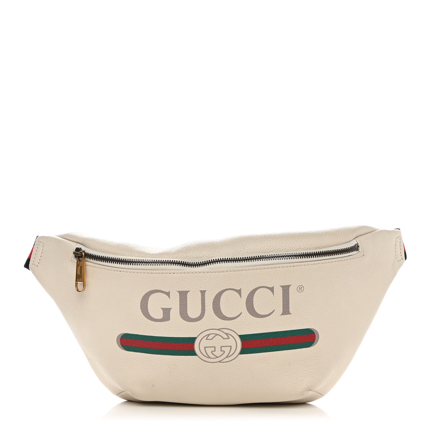 Gucci Grained Calfskin Logo Belt Bag White 1 of 13