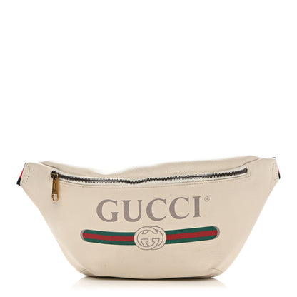 Gucci Grained Calfskin Logo Belt Bag White 1 of 13