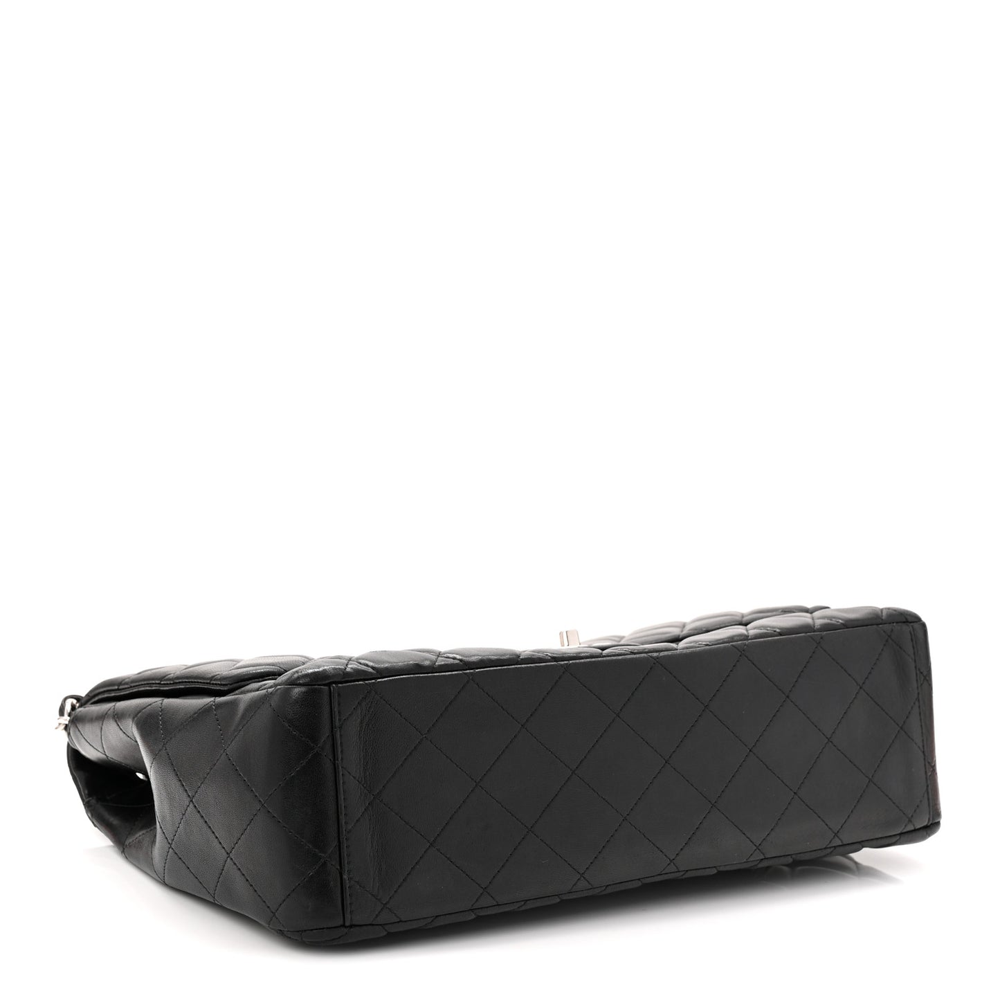 Lambskin Quilted Maxi Single Flap Black