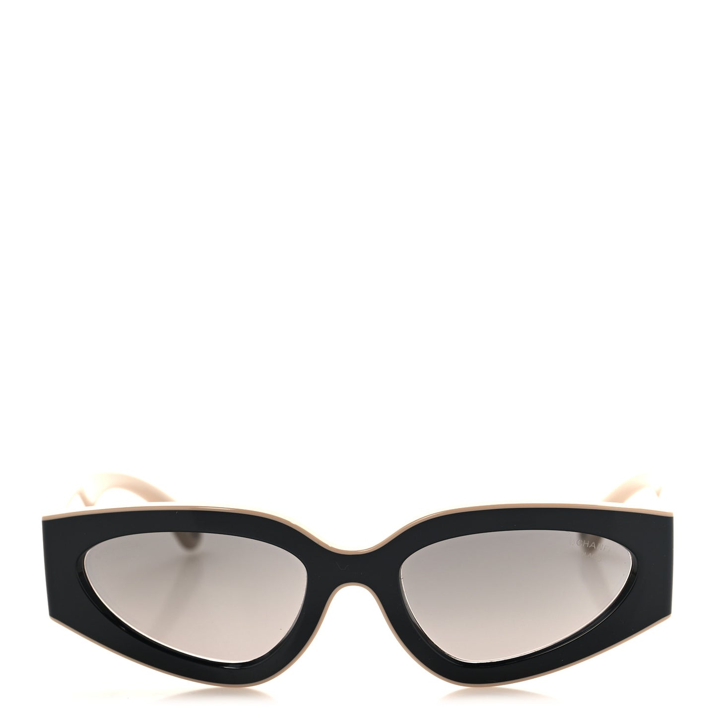 Acetate Cat Eye Sunglasses 6056 Black Beige