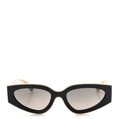 Chanel Acetate Cat Eye Sunglasses 6056 Black Beige 2 of 7