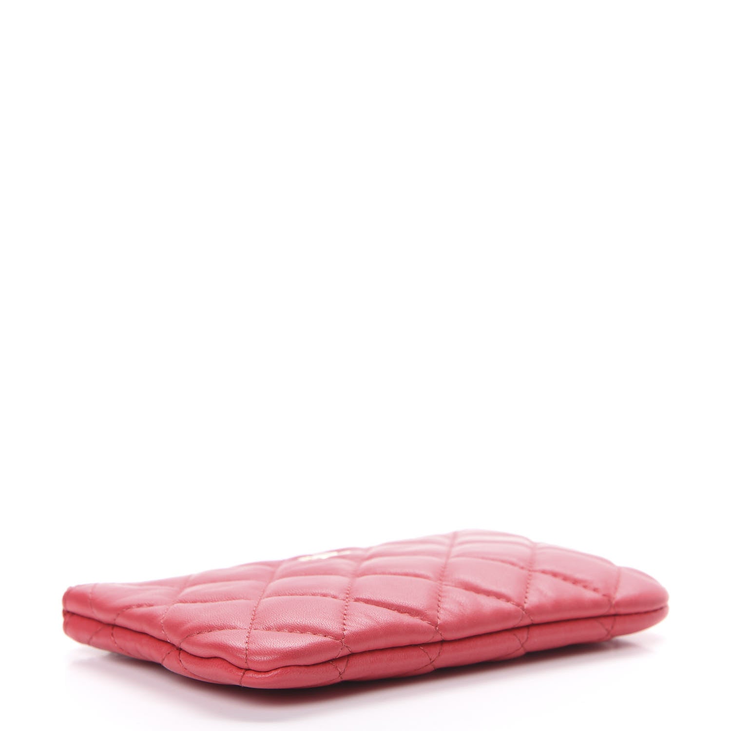 Chanel Lambskin Quilted Cosmetic Case Red 3 of 7