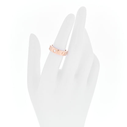 Cartier 18K Pink Gold 3 Diamond 5.5mm LOVE Ring 52 6 2 of 4