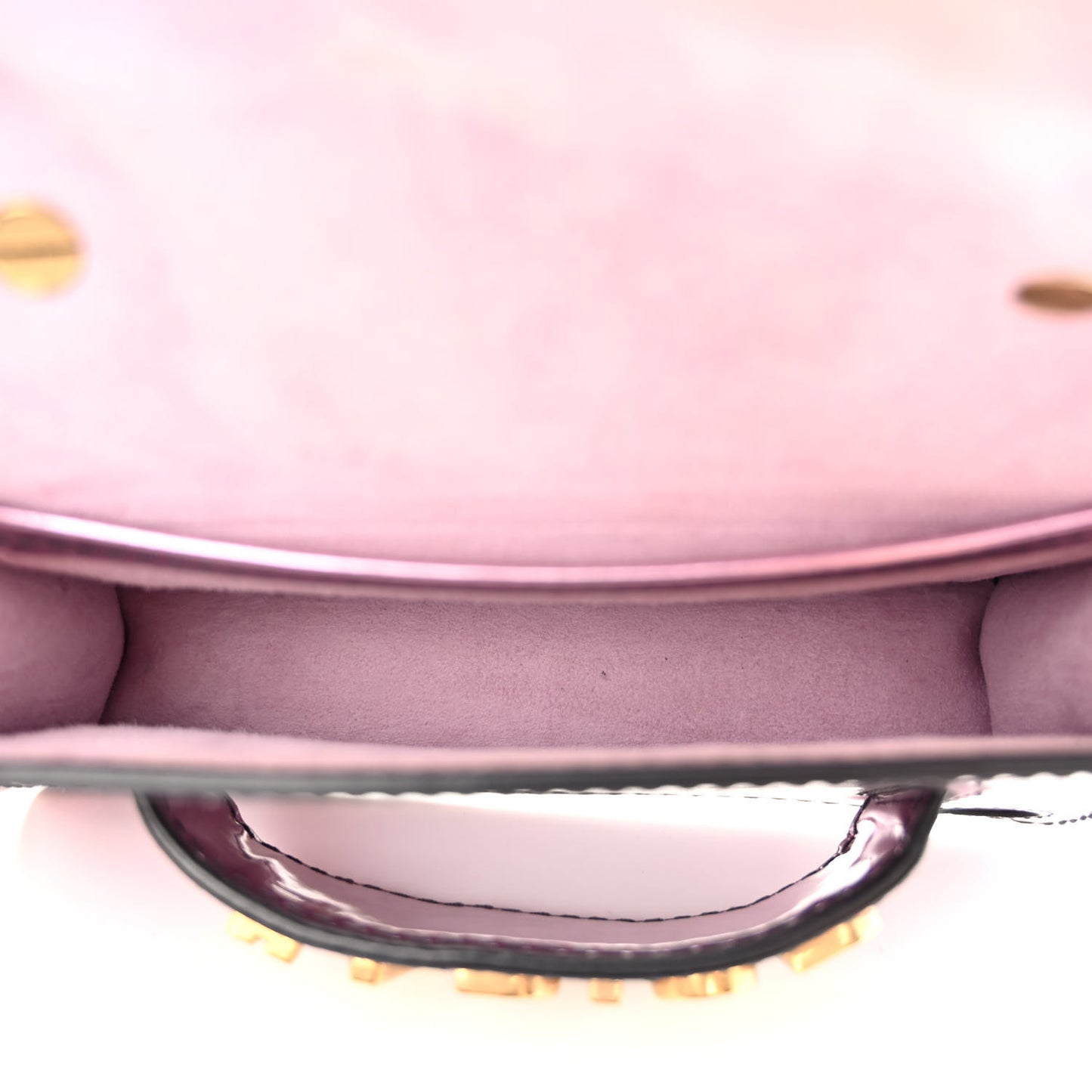 Metallic Calfskin J'Adior Mini Chain Flap Bag Pink