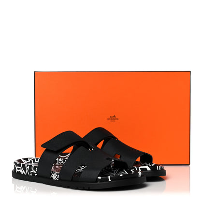 Hermes Epsom Calfskin Graff Hermes Mens Chypre Sandals 43.5 Black 8 of 8