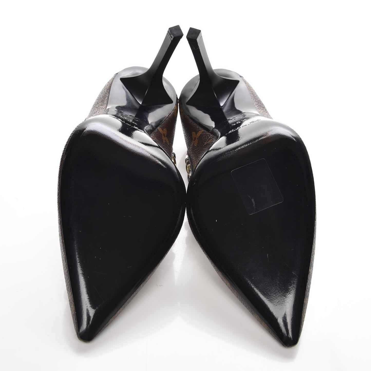 Calfskin Monogram Eldorado Pumps 38.5 Cacao