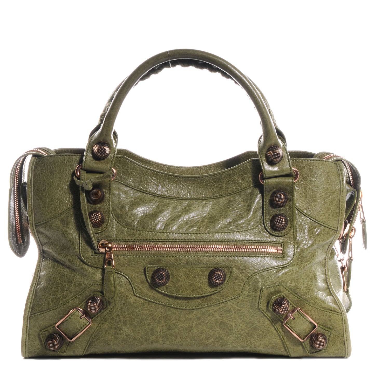 Agneau Giant 21 Rose Gold Hardware City Light Olive