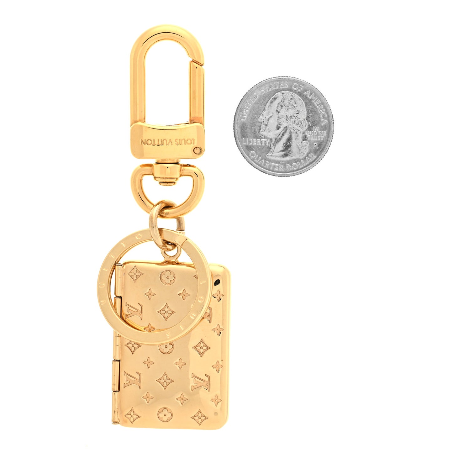 Love Note Envelope Bag Charm Key Holder Gold