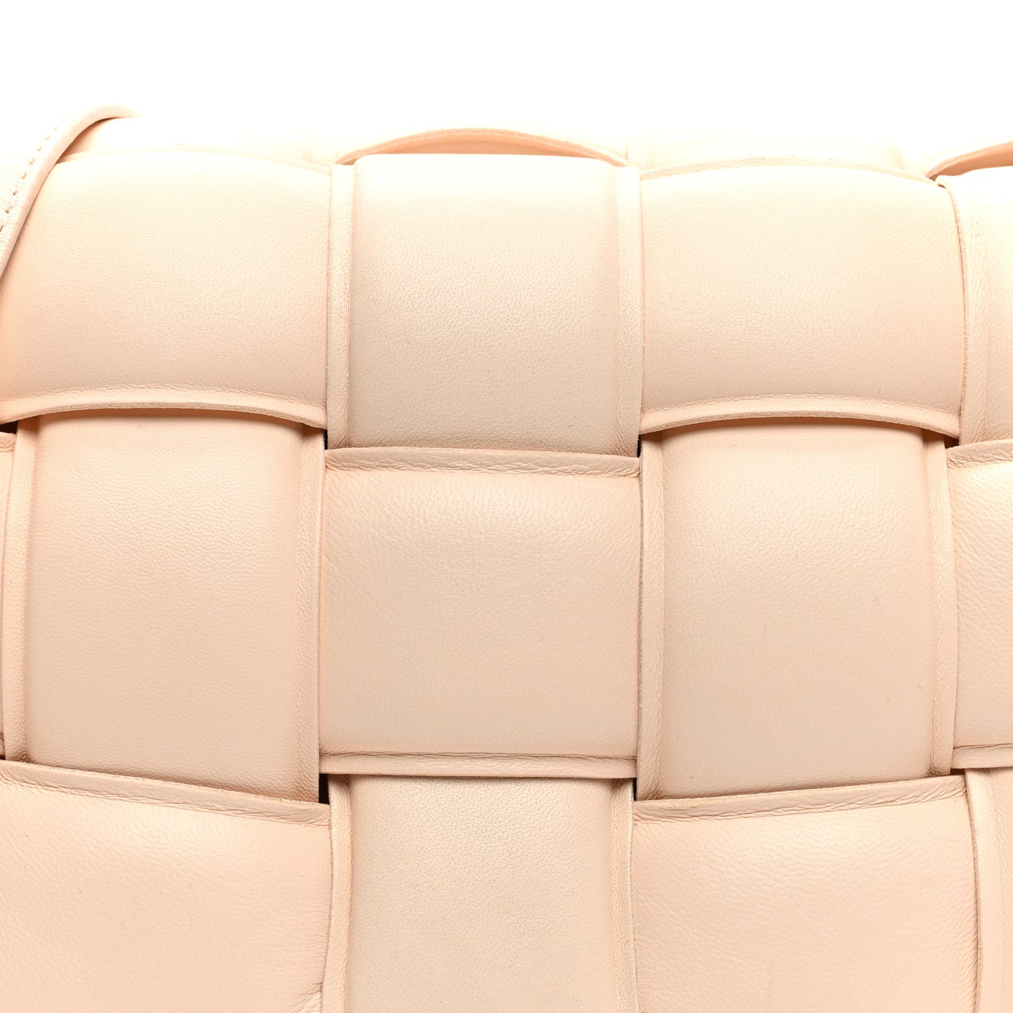 Nappa Maxi Intrecciato Padded Cassette Crossbody Bag Melon Washed