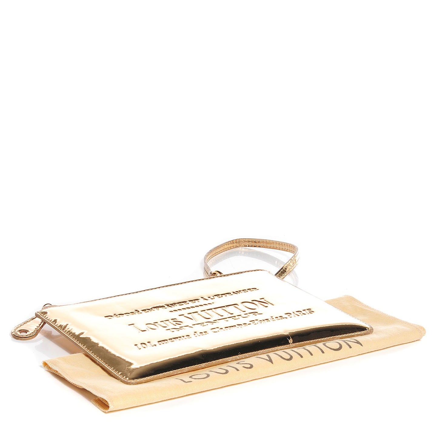 Monogram Miroir Inventeur Pochette Plat Dore Gold